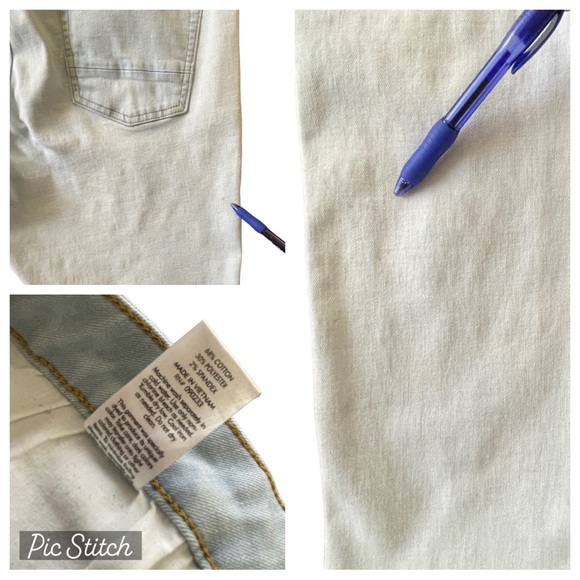 Men’s PacSun Stacked Skinny Jeans, Light Indigo Wash, Distressed, 33 x 32 - Picture 9 of 9